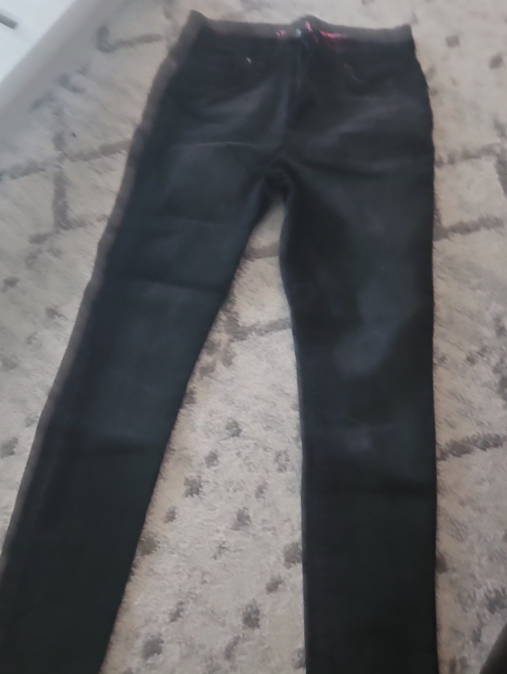 The Children's Place Black Kids Jeans with Pink Drawstring
